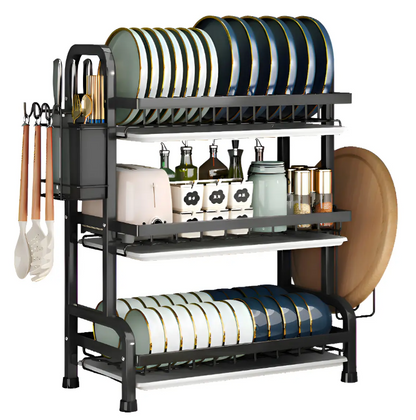 Escurridor de Platos 3 Niveles | Organiza tu Cocina sin Perder Espacio